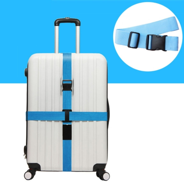 Cross Rainbow Elastic Telescopic Bag Bungee Luggage Packing Belt Travel Luggage Fixed Strap (Blue)