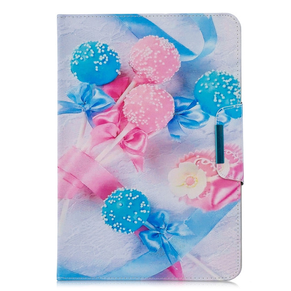 For 7 inch Tablet PC Universal Colored Drawing Horizontal Flip PU Leather Case with Holder & Card Slot(Lollipop)