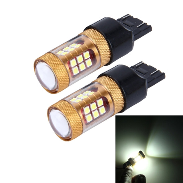 2 PCS 7443 15W 1300LM 6500K 28 SMD-3030 LED Car Brake Lights Turn Light, DC 12V(White Light)