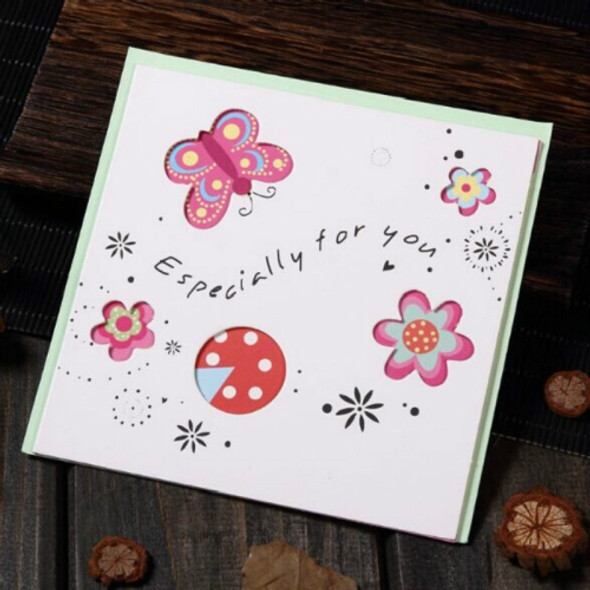 5 PCS Creative Cutout Beautiful Birthday Greeting Card(Especially )