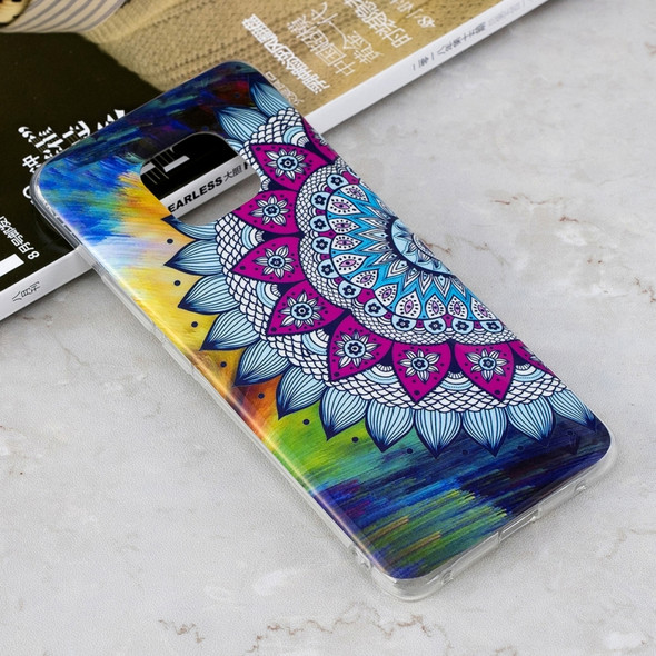 Luminous Colorful Sun Flower Pattern Shockproof TPU Protective Case for Huawei Mate 20 Pro