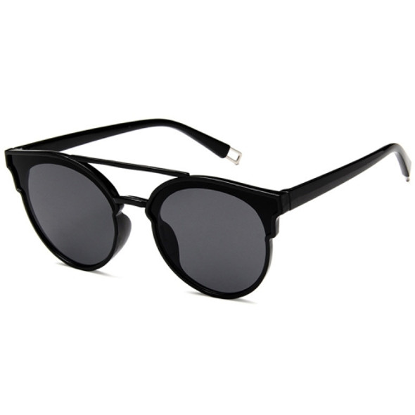 Cat Eye Women Retro Sunglasses Lady Eyewear(Black+Gray)