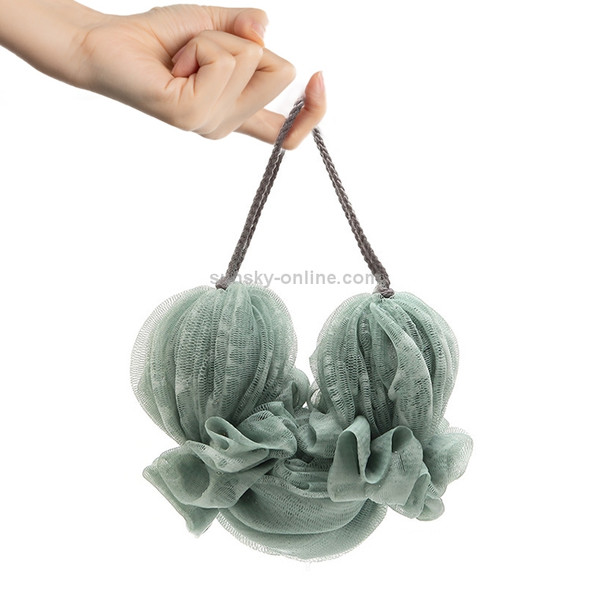 Two-sided Bath Ball Bath Tubs Bath Towel Scrubber Body Exfoliating Shower Ball(Light green)