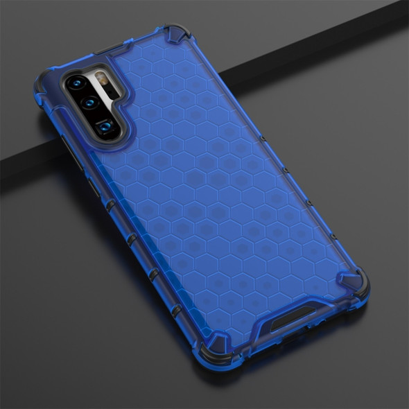 Shockproof Honeycomb PC + TPU Protective Case For Huawei P30 Pro(Blue)