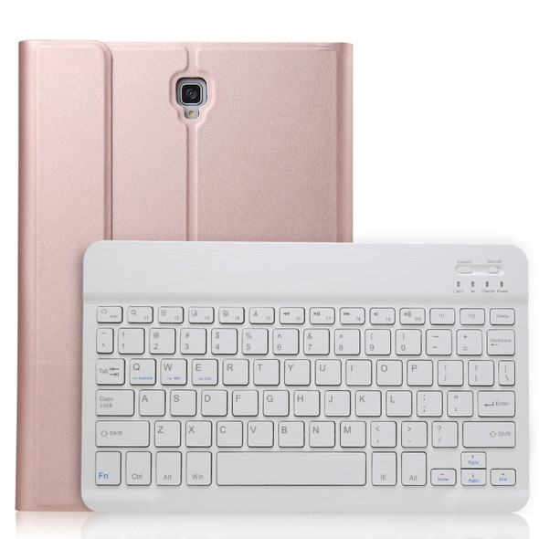 A590 Ultra-thin Detachable Magnetic Bluetooth Keyboard Leather Case for Galaxy Tab A 10.5 T590 / T595, with Holder(Rose Gold)