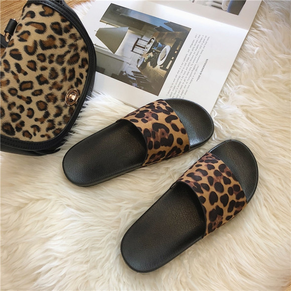 Women Fashion Non-slip Leopard Slippers, Shoe Size:39(Leopard)