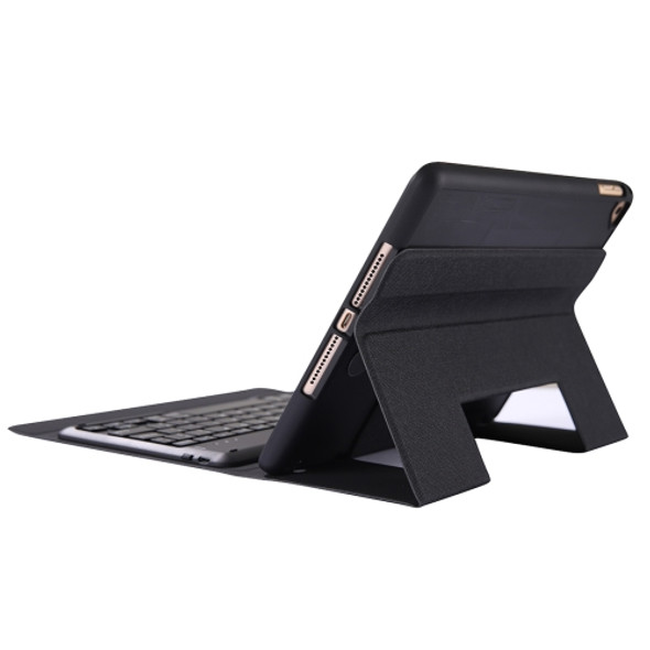 K07B Bluetooth 3.0 Ultra-thin One-piece Bluetooth Keyboard Leather Case for iPad 9.7 (2018) / 9.7 inch (2017) / Pro 9.7 inch / Air 2 / Air, with Pen Slot & Holder (Black)