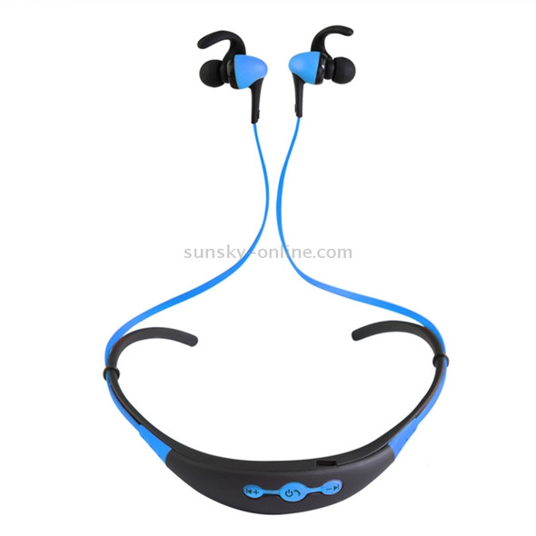 BT-54 In-Ear Wire Control Sport Neckband Wireless Bluetooth Earphones with Mic & Ear Hook, Support Handfree Call, For iPad, iPhone, Galaxy, Huawei, Xiaomi, LG, HTC and Other Smart Phones(Blue)
