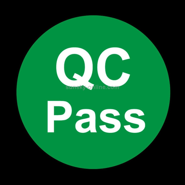 1000 PCS Round Shape QC Pass Sticker QC Pass Label (Green)
