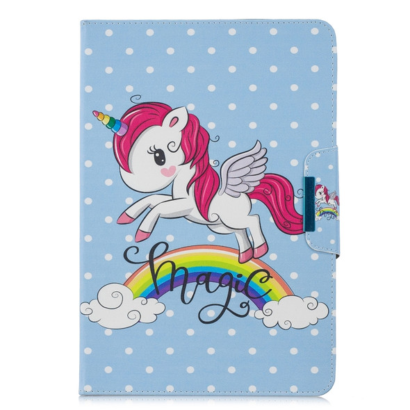 For 8 inch  Tablet PC Universal Colored Drawing Horizontal Flip PU Leather Case with Holder & Card Slot(Little Pegasus)