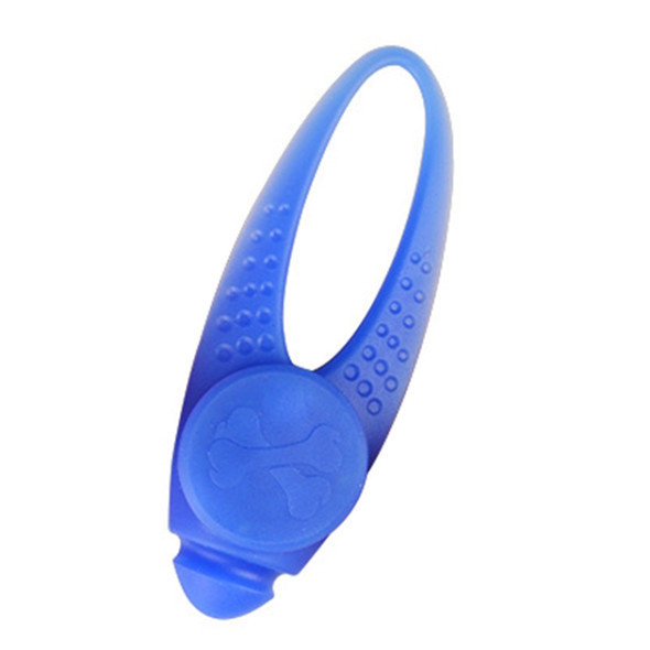 LED Night Light Pet Safety Collar Silicone Pendant (Blue)