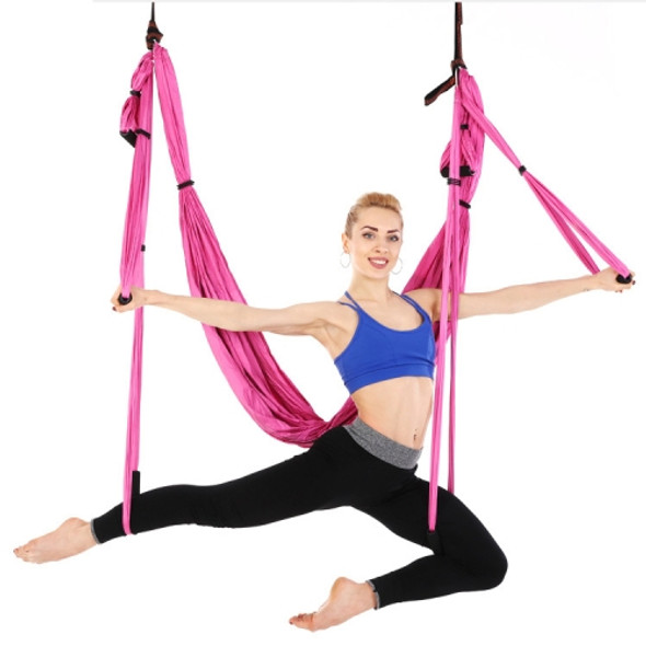 6 Handles Bodybuilding Handstand Inelasticity Aerial Yoga Hammock(Pink)