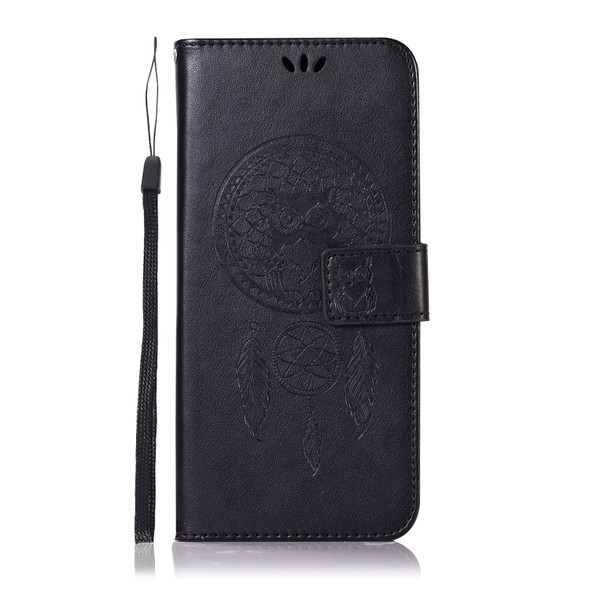 Wind Chime Owl Embossing Pattern Horizontal Flip Leather Case with Holder & Card Slots & Wallet For Huawei Mate 20 Pro(Black)