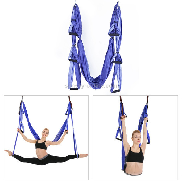 6 Handles Bodybuilding Handstand Inelasticity Aerial Yoga Hammock(Phantom Purple)