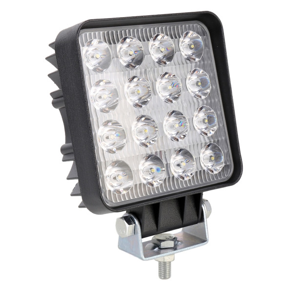 48W Bridgelux 4000lm 16 LED White Light Floodlight Engineering Lamp / Waterproof IP67 SUVs Light, DC 10-30V(Black)