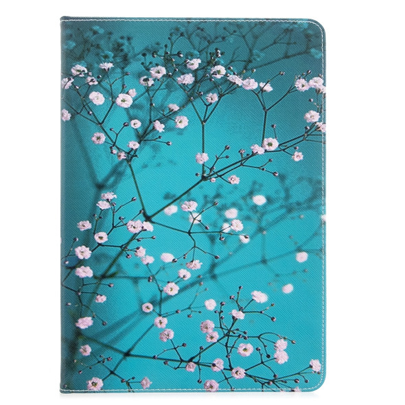 For iPad 10.5 inch Colored Drawing Pattern Horizontal Flip PU Leather Case with Holder & Card Slots & Wallet(Plum Blossom)