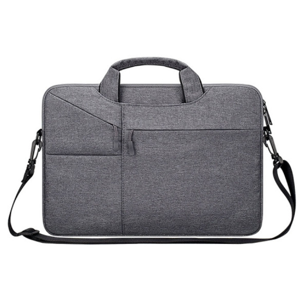ST02S Waterproof Tear Resistance Hidden Portable Strap One-shoulder Handbag for 15.6 inch Laptops, with Suitcase Belt(Dark Gray)