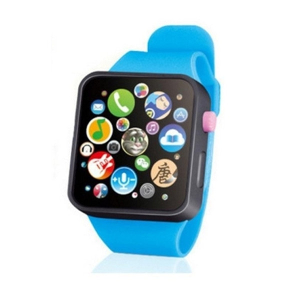 Kids Early Education Toy Wrist Watch 3D Touch Screen Music Smart Teaching Children Birthday Gifts(Blue)