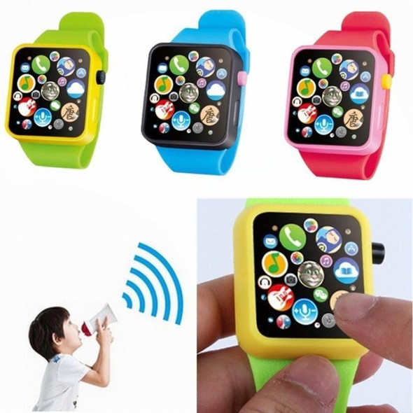 Kids Early Education Toy Wrist Watch 3D Touch Screen Music Smart Teaching Children Birthday Gifts(Blue)