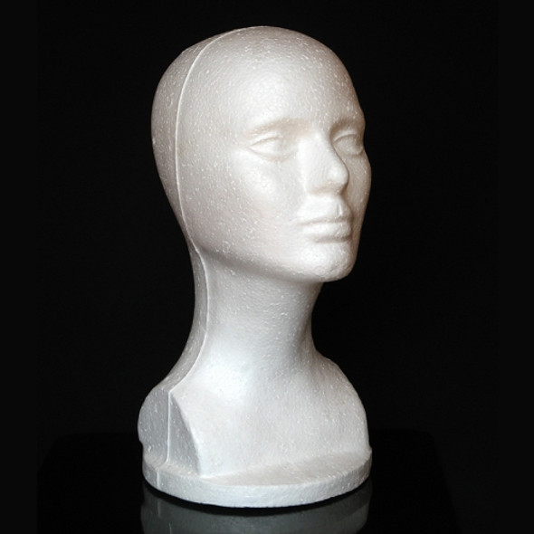 Female Model Head Styrofoam Hat Glasses Hair Wig Display Mannequin Stand