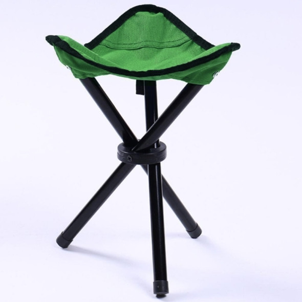 Hiking Outdoor Camping  Fishing Folding Stool Portable Triangle Chair Maximum Load 100KG Folding Chair Size:22 x 22 x 31cm(Green)