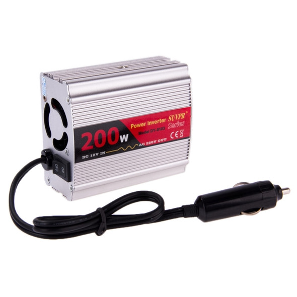 SUVPR DY-8103 200W DC 12V to AC 220V Car Power Inverter with 500mA USB Port & Universal Power Socket