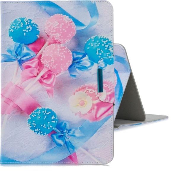 For 10 inch  Tablet PC Universal Colored Drawing Horizontal Flip PU Leather Case with Holder & Card Slot(Lollipop)