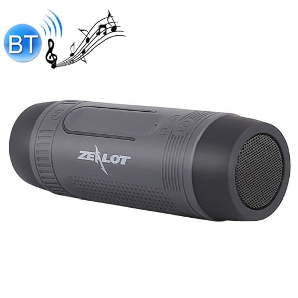 Zealot S1 Multifunctional Outdoor Waterproof Bluetooth Speaker, 4000mAh Battery, For iPhone, Galaxy, Sony, Lenovo, HTC, Huawei, Google, LG, Xiaomi, other Smartphones(Grey)