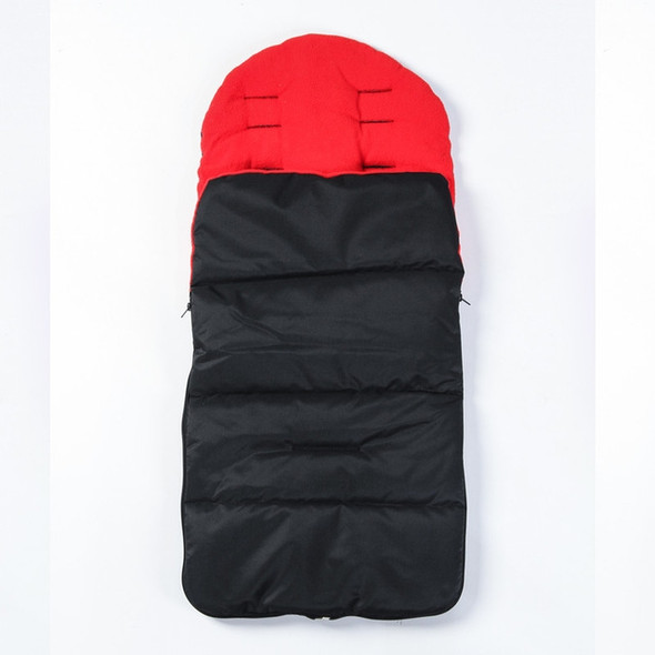 Winter and Autumn Baby Stroller Sleeping Bag Waterproof Stroller Foot Cover(Red)