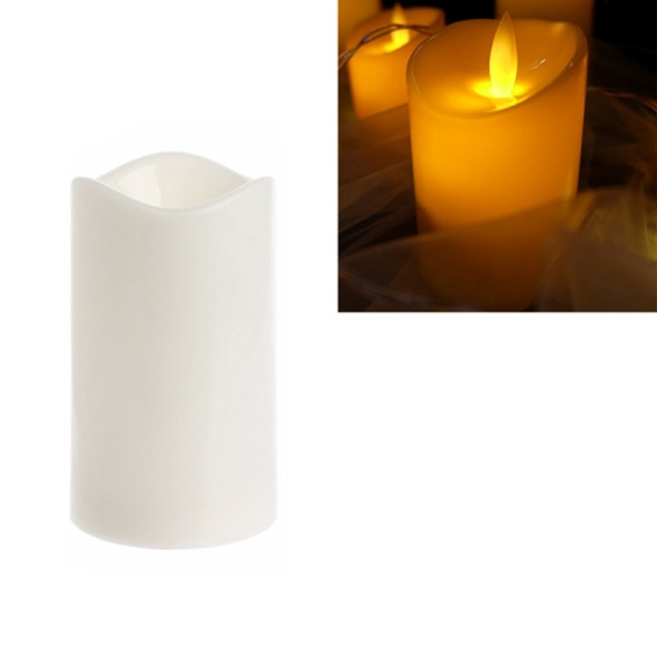 Cylindrical LED Electronic Candle Light Simulation Wedding Candlestick Candle, Size:15x7.5cm