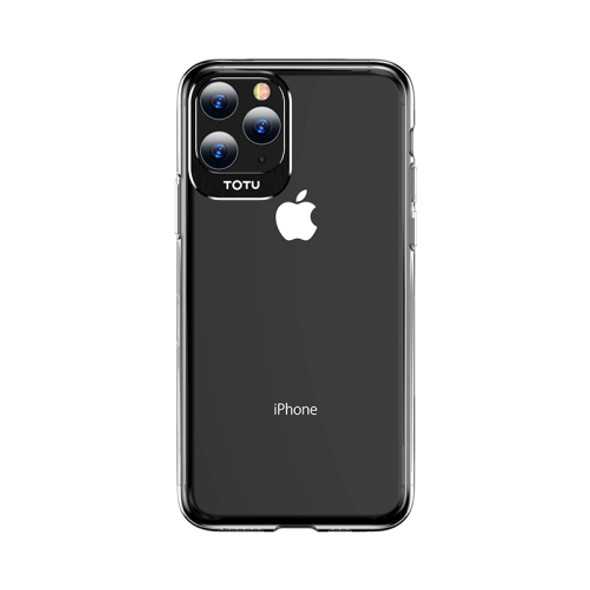 For iPhone 11 Pro Max TOTUDESIGN Clear Crystal Series Metal + PC Protective Case(Black)