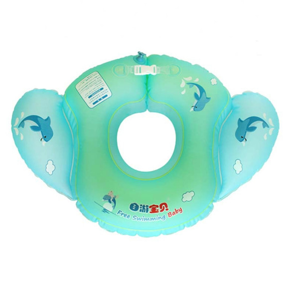 PVC Baby Inflatable Underarm Swim Ring with Side Flaps, Color:S