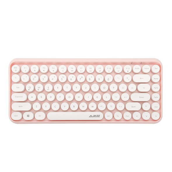 Ajazz 308I Tablet Mobile Phone Computer Household Office Wireless Keyboard(Pink)