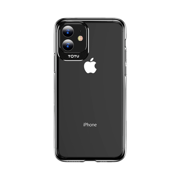 For iPhone 11 TOTUDESIGN Clear Crystal Series Metal + PC Protective Case(Black)