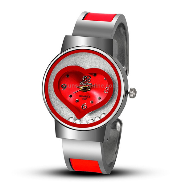 Heart Shaped Quartz Watch for Women(Red)