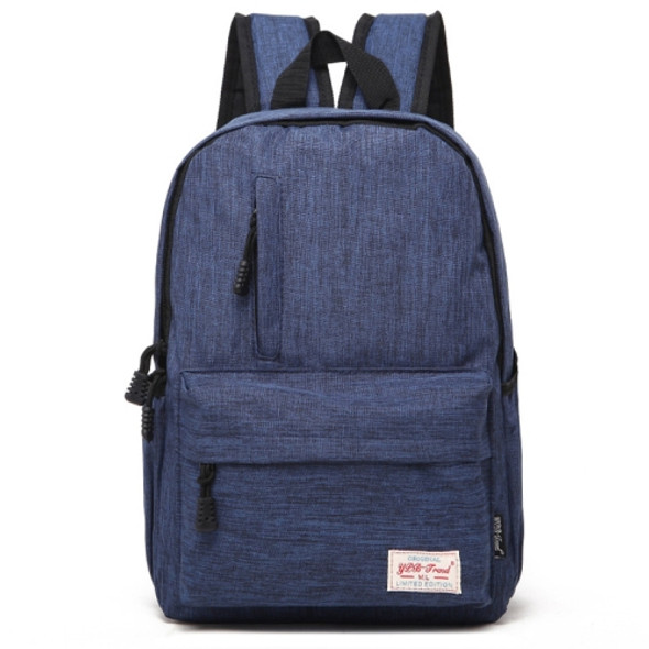 Universal Multi-Function Canvas Laptop Computer Shoulders Bag Leisurely Backpack Students Bag, Big Size: 42x29x13cm, For 15.6 inch and Below Macbook, Samsung, Lenovo, Sony, DELL Alienware, CHUWI, ASUS, HP(Blue)