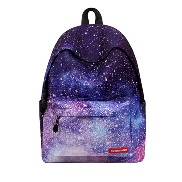 Starry Pattern Print Travel Backpack School Shoulders Bag for Girls, Size: 40cm x 30cm x 17cm