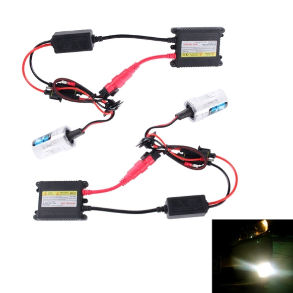 2PCS 35W HB4/9006 2800 LM Slim HID Xenon Light with 2 Alloy HID Ballast, High Intensity Discharge Lamp, Color Temperature: 6000K