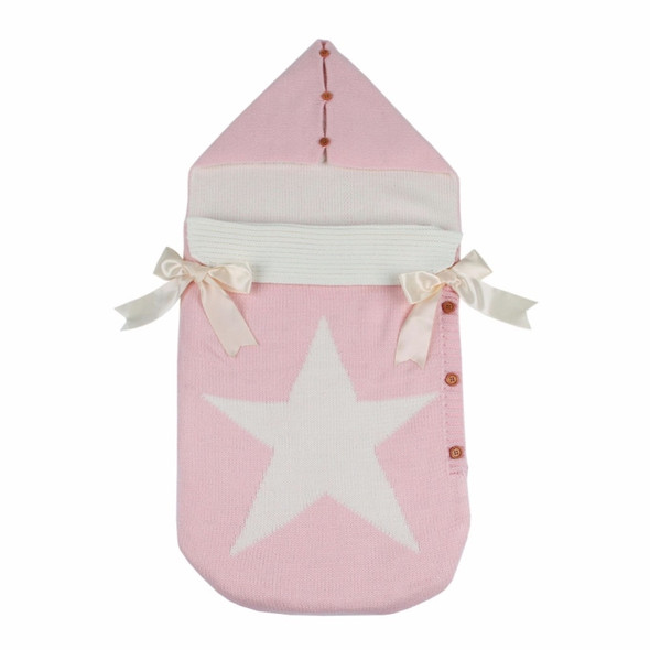 Newborns Five Star Knitted Sleeping Bags Winter, Color: Pink