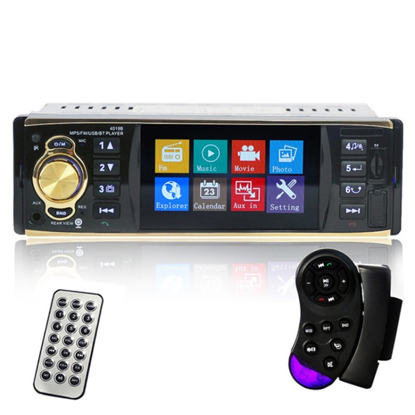 4019B HD 1 Din 4.0 inch Car Bluetooth Radio Receiver MP5 Player, Support FM & TF Card, with Steering Wheel Remote Control