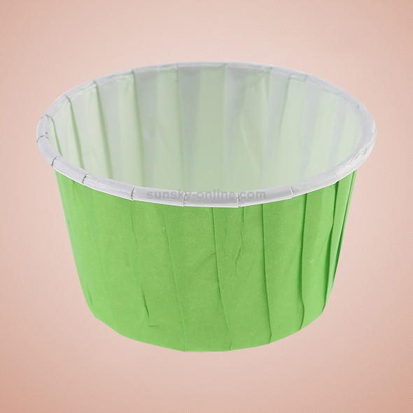3000 PCS Round Lamination Cake Cup Muffin Cases Chocolate Cupcake Liner Baking Cup, Size: 5 x 3.8  x 3cm (Green)