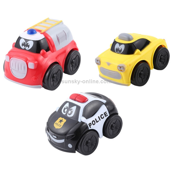 3 PCS Mini Children Toy Inertia Car, Random Color Delivery