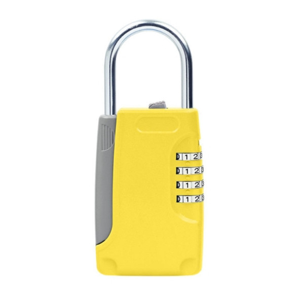 3 PCS Key Safe Box Password Lock Keys Box Metal Lock Body Padlock Type Storage Mini Safes(Yellow)