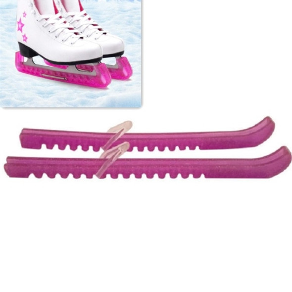 BING XING BX098 A Pair Non-slip Soft Plastic Skate Shoes Ice Knife Protective Case, Size:One Size(Rose Red Pull Buckle)