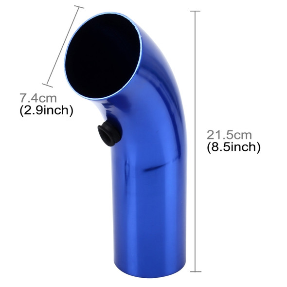 Universal  Air Intake Pipe Super Power Flow Air Intakes Short Cold Racing Aluminium Air Intake Pipe Hose with Cone Filter Kit System (Blue)