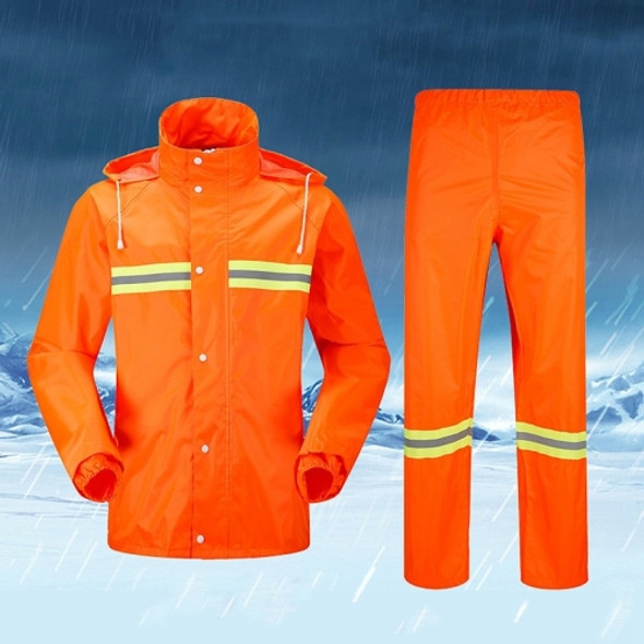 Adult Split Reflective Raincoats Rain Pants Cleaners Waterproof Clothes Labor Insurance Safety Sanitation Suits, Size: M