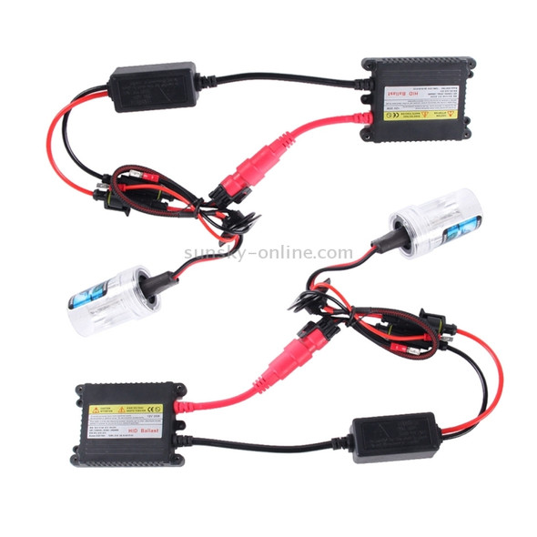 2PCS 35W HB4/9006 2800 LM Slim HID Xenon Light with 2 Alloy HID Ballast, High Intensity Discharge Lamp, Color Temperature: 8000K
