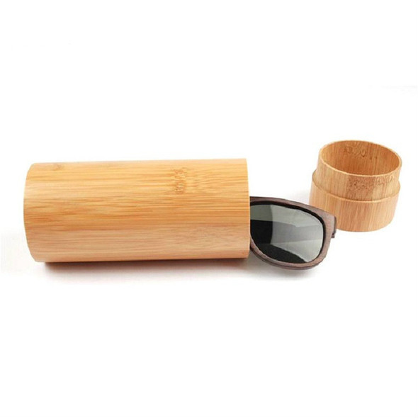 Bamboo Cylinder Glasses Case Bamboo Wooden Sunglasses Case(Primary Color Bamboo)