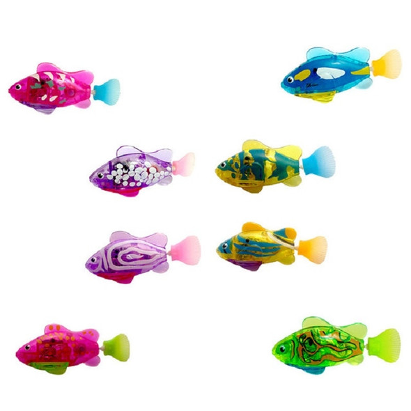 Simulation Electric Fish Babies Shower Toy with Swimming & Lighting Function(Color Random Delivery)