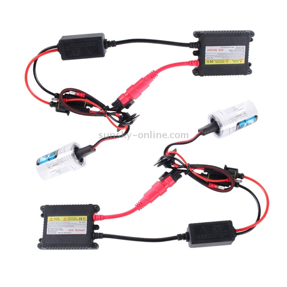 2PCS 35W H8/H11 2800 LM Slim HID Xenon Light with 2 Alloy HID Ballast, High Intensity Discharge Lamp, Color Temperature: 6000K